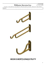 Williams-Sonoma HOOK SHORT Assembly Instructions предпросмотр