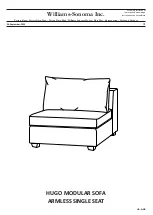 Предварительный просмотр 1 страницы Williams-Sonoma HUGO MODULAR SOFA ARMLESS SINGLE SEAT Assembly Instrucons