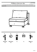 Предварительный просмотр 4 страницы Williams-Sonoma HUGO MODULAR SOFA ARMLESS SINGLE SEAT Assembly Instrucons