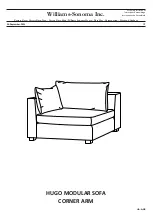 Williams-Sonoma HUGO MODULAR SOFA CORNER ARM Assembly Instrucons предпросмотр