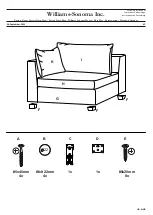 Предварительный просмотр 4 страницы Williams-Sonoma HUGO MODULAR SOFA CORNER ARM Assembly Instrucons