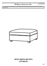 Williams-Sonoma HUGO MODULAR SOFA OTTOMAN Assembly Instructions Manual предпросмотр