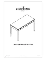 Williams-Sonoma LACOURTE NO HUTCH DESK Quick Start Manual предпросмотр