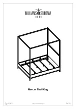 Williams-Sonoma Mercer Bed King Quick Start Manual предпросмотр