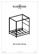 Предварительный просмотр 1 страницы Williams-Sonoma Mercer Bed Tall King Quick Start Manual