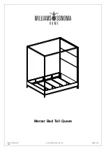 Williams-Sonoma Mercer Bed Tall Queen Quick Start Manual предпросмотр