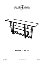 Предварительный просмотр 1 страницы Williams-Sonoma MERCER CONSOLE Manual