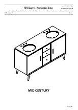 Williams-Sonoma Mid Century Bath Double Console Assembly Instructions Manual preview