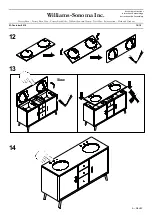 Предварительный просмотр 16 страницы Williams-Sonoma Mid Century Bath Double Console Assembly Instructions Manual