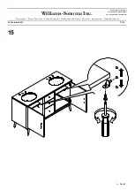 Предварительный просмотр 17 страницы Williams-Sonoma Mid Century Bath Double Console Assembly Instructions Manual