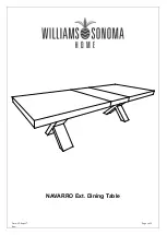 Предварительный просмотр 1 страницы Williams-Sonoma NAVARRO Manual