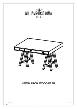 Williams-Sonoma NEW MASON WOOD DESK Manual предпросмотр