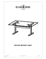 Предварительный просмотр 1 страницы Williams-Sonoma REVISED MERCER TABLE Assembly Manual