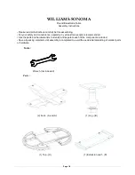 Williams-Sonoma Round Balustrade Table Assembly Instructions предпросмотр