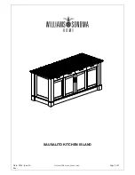 Предварительный просмотр 1 страницы Williams-Sonoma SAUSALITO KITCHEN ISLAND Assembly Instructions Manual