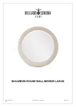 Предварительный просмотр 1 страницы Williams-Sonoma SHAGREEN ROUND WALL MIRROR LARGE Quick Start Manual