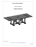 Williams-Sonoma Somerset Dining Table Assembly Instructions Manual предпросмотр