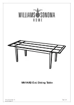 Предварительный просмотр 1 страницы Williams-Sonoma VINYARD Manual