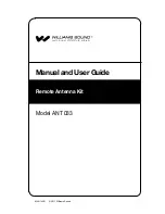 Preview for 1 page of Williams Sound ANT 033 Manual And User Manual