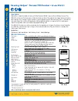 Preview for 1 page of Williams Sound Hearing Helper PFM R31 Specifications