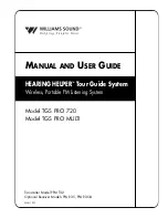 Preview for 1 page of Williams Sound HEARING HELPER TGS PRO 720 Manual And User Manual