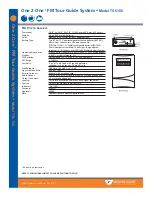 Preview for 2 page of Williams Sound One 2 One TGS 100 Specification Sheet