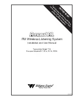 Williams Sound Personal P.A. T18 Installation And User Manual предпросмотр