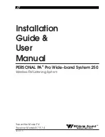 Williams Sound PERSONAL PA Pro Wide-band System 250 User Manual preview