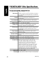 Preview for 20 page of Williams Sound POCKETALKER Ultra D1 Manual And User Manual