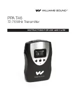 Предварительный просмотр 1 страницы Williams Sound PPA T46 Instructions For Use And Care Manual