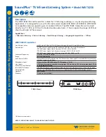 Williams Sound SoundPlus WIR TX238 Specification Sheet preview