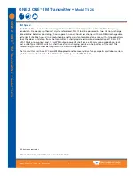 Preview for 2 page of Williams Sound T1-216 Specification Sheet