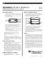 Предварительный просмотр 2 страницы Williams Sound Transmitter T1-173 Instructions For Use And Care