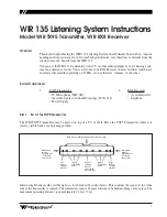 Предварительный просмотр 1 страницы Williams Sound WIR 135 Instructions