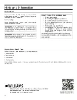 Preview for 28 page of Williams 1753012 Owner'S Manual