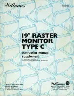 Williams 19" Raster Instruction Manual Supplement preview