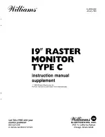 Preview for 2 page of Williams 19" Raster Instruction Manual Supplement