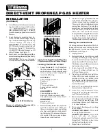 Preview for 6 page of Williams 2503531 Owner'S Operation And Installation Manual