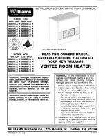 Williams 3502511.3 Installation & Operating Instructions Manual preview