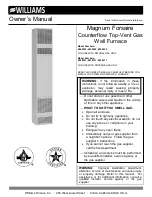 Preview for 1 page of Williams 6008531 Owner'S Manual