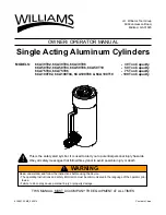 Preview for 1 page of Williams 6CA30T02 Owner'S/Operator'S Manual