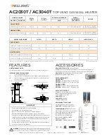 Предварительный просмотр 2 страницы Williams AC2030T Manual