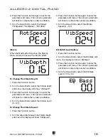 Preview for 15 page of Williams ALLEGRO 2 Owner'S Manual