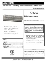 Preview for 1 page of Williams ES026 Installation, Operating And Maintenance Instructions