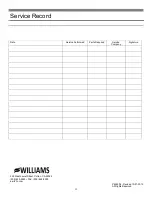 Preview for 20 page of Williams ES026 Installation, Operating And Maintenance Instructions