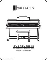 Williams OVERTURE III Owner'S Manual предпросмотр