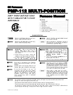 Williamson-Thermoflo PMP-112 Manual preview