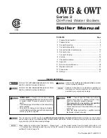 Preview for 1 page of Williamson OWB Series 2 User Manual