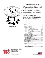 Willoughby WAF-5406-PSL-FT Series Installation & Operation Manual preview