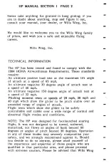 Preview for 4 page of Wills Wing HP 170 Owner'S Service Manual